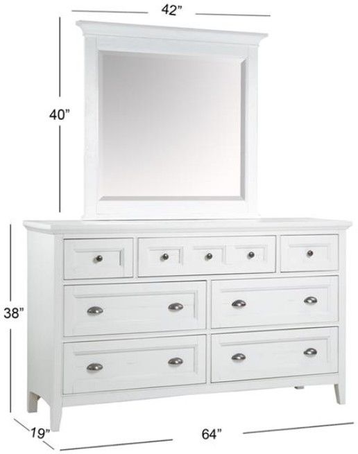 Magnussen Home® Heron Cove Chalk White Dresser and Mirror-2
