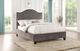 Homelegance® Carlow Gray Queen Upholstered Panel Bed-1