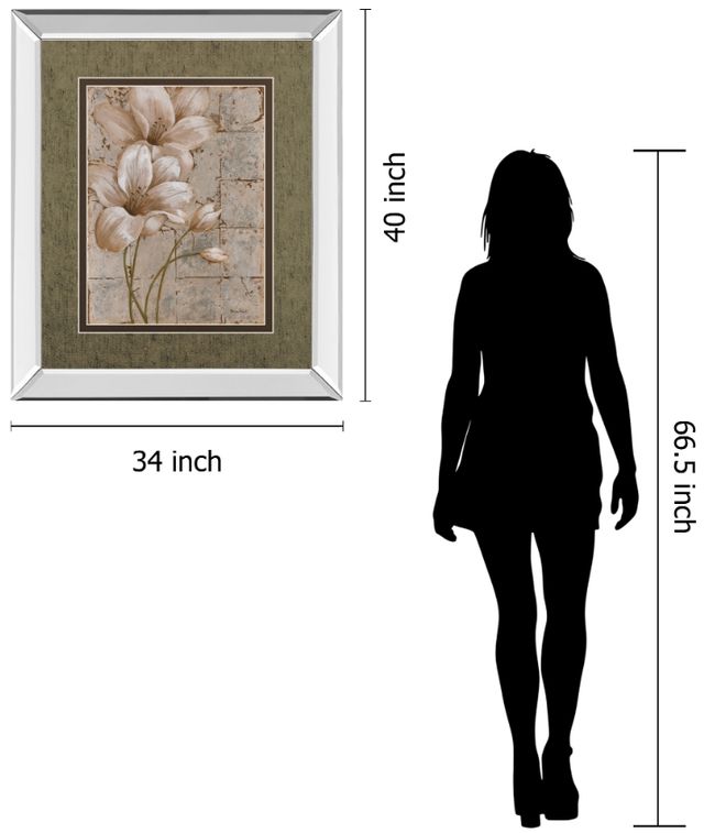 Classy Living Vivian Flasch Lilies On Silver I Wall Art-1