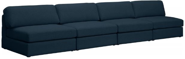 Meridian Furniture Beckham Navy Modular 152" Sofa-0