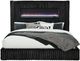 Signature Design by Ashley® Agrander Black Queen Upholstered Panel Bed-2