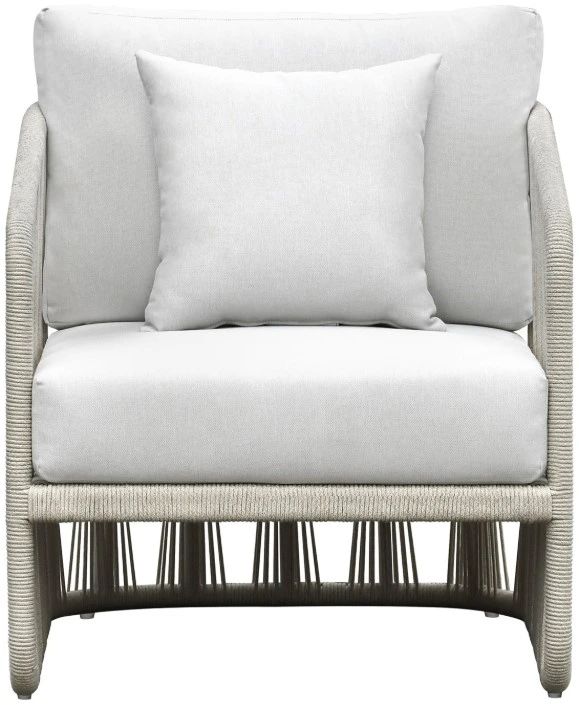 Intercon Alexa White Aluminum/Fabric Outdoor Chair-2