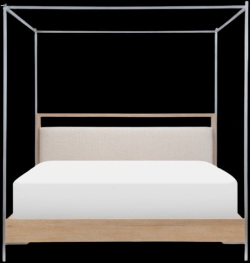 Legacy Classic Biscayne Brown King Upholstered Bed with Canopy-1