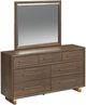 Elements International Brisbane Brown Dresser and Mirror Set-0