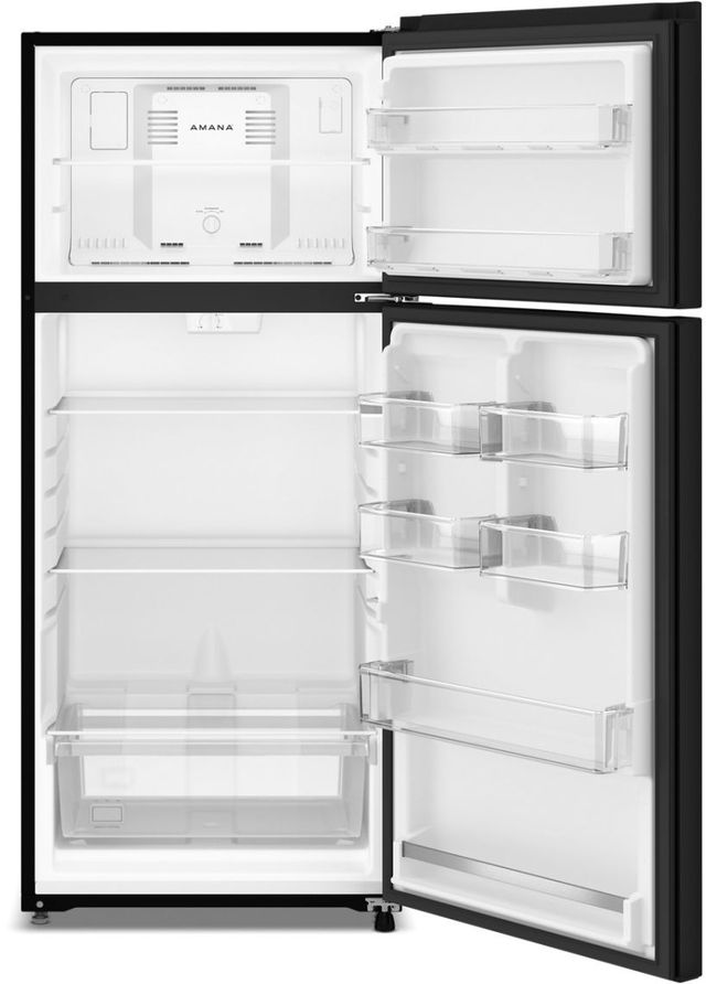 Amana® 28" 16.35 Cu. Ft. Black Top Freezer Refrigerator -1