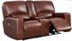 Leather Italia™ Georgetowne Broadway Brown Power Reclining Loveseat with Console-0
