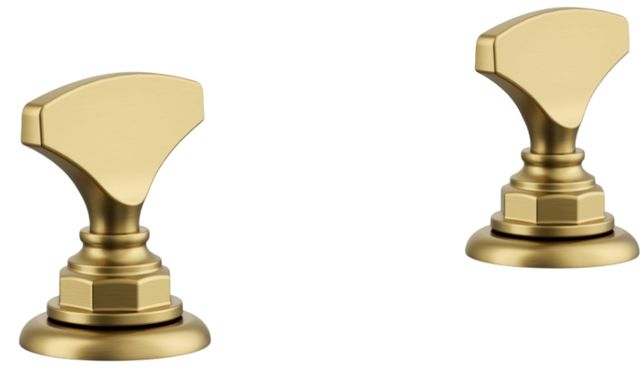 KOHLER® Artifacts® Vibrant Brushed Moderne Brass T-Handle Bathroom Sink Faucet Handles-0