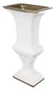 A & B Home Elliette Gold/White Pedestal Vase-0