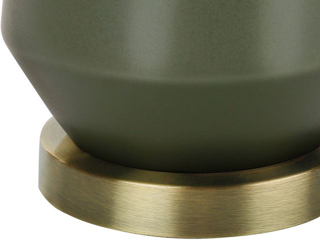 Monarch Specialties Inc. 26"H Green Ceramic Table Lamp-3