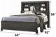ACME Furniture Lantha Gray Oak Queen Bookcase Bed-2