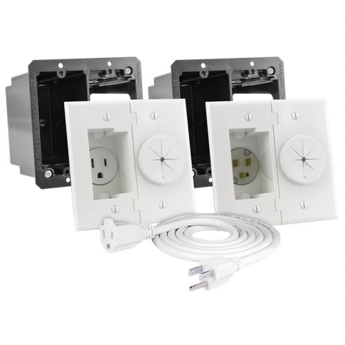 Power+Port™ HDTV Power Solution Kit, 6ft, White-0