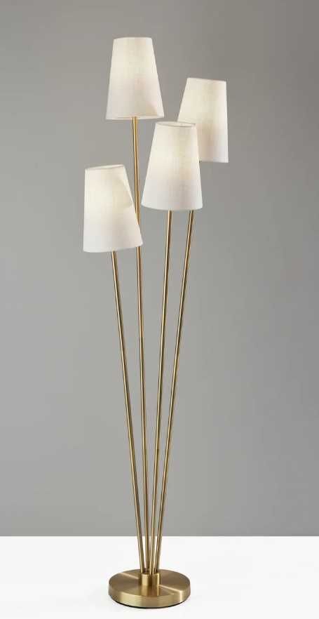 Adesso® Wentworth Antique Brass Floor Lamp-3