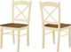 Monarch Specialties Inc. 2-Piece Cream Cross-Back Side Chair Set-1