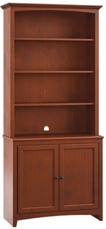 Whittier Wood® Furniture Customizable McKenzie 36" Wide Alder Cabinet and Hutch-0