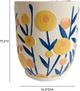 TOV Furniture Blue/Cream/Yellow Ceramic Indoor/Outdoor Summer Garden Side Table-2