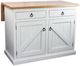 American Heartland Manufacturing Rustic Bright White Kitchen Island-0