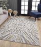 KAS Rugs Luna Ivory/Gold Illusions 5'x8' Area Rug-4