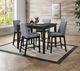 Furniture of America® Strom 5-Piece Dark Walnut Gray Counter Table Set-0