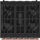 Thor Kitchen Gordon Ramsay Collection 30" Black Pro Style Liquid Propane Range with Precision Knob Control and Rose Gold Trim-5