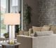 Cal® Lighting & Accessories Column Style 2-Piece Antique Brass Table Lamp Set-3