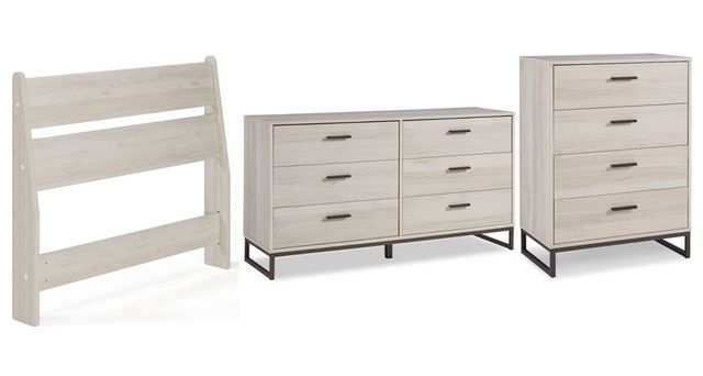 Signature Design by Ashley® Socalle 3-Piece Natural Full Panel Headboard Bedroom Set-0