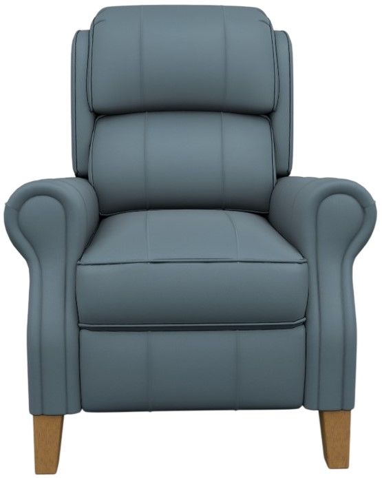 Best® Home Furnishings Customizable Joanna Leather Power High Leg Recliner with Honey Birch Legs-1