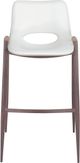 Zuo® Modern Desi 2-Piece Walnut/White Bar Stool Set-1