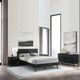 Armen Living Petra 4-Piece Black Queen Platform Bedroom Set-1