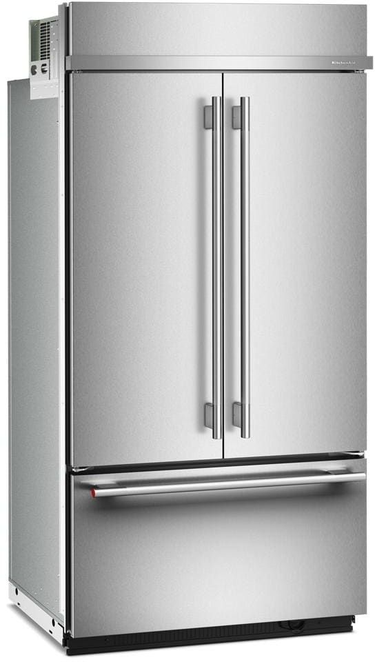 KitchenAid® 42" 24.2 Cu. Ft. PrintShield Stainless Steel Built In French Door Refrigerator with Platinum Interior-2