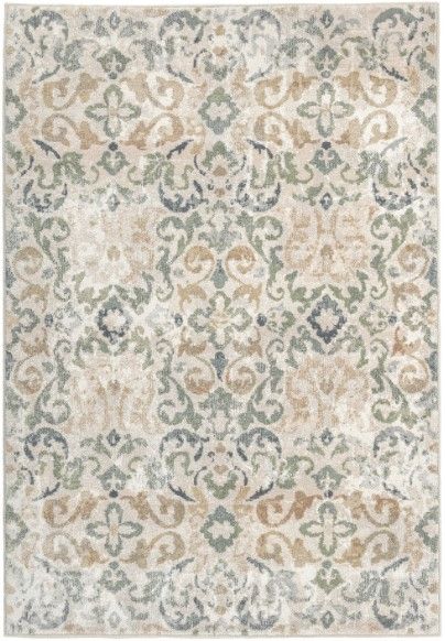 Orian Riverstone Mystic Garden Soft White 5'x8' Area Rug-0