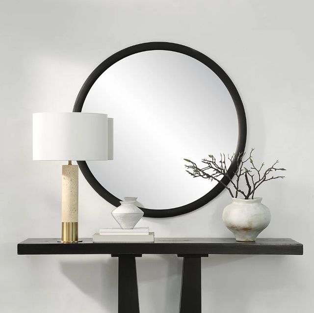 Renwil® Olica Matte Black Accent Mirror-1