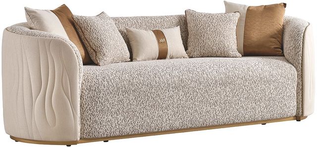 Michael Amini® Gineverra Biscotti/Ivory Gold Bouclé Sofa-0