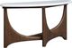 Magnussen Home® Arwen White Demilune Sofa Table with Brown Base-0