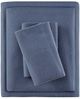 Olliix by True North by Sleep Philosophy Blue Solid Full Cozy 100% Cotton Flannel Printed Sheet Set-0