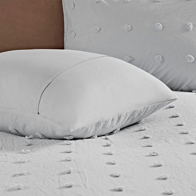 Olliix by Urban Habitat Grey Full/Queen Brooklyn Cotton Jacquard Comforter Set-4