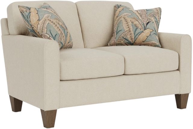 Flexsteel® Customizable Moxy Square Cushion with Rounded Mailbox Arm Loveseat-0