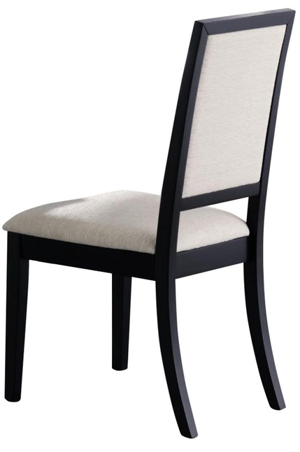 Coaster® Louise 2-Piece Black/Cream Dining Side Chairs-1