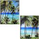 Crestview Collection Tropical 2-Piece Blue/Green Wall Art Set-0