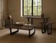 International Furniture Direct Riverwood Brown Sofa Table with Black Base-1