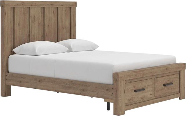 Signature Design by Ashley® Oliandon 3-Piece Light Brown Queen Storage Panel Bedroom Set-2