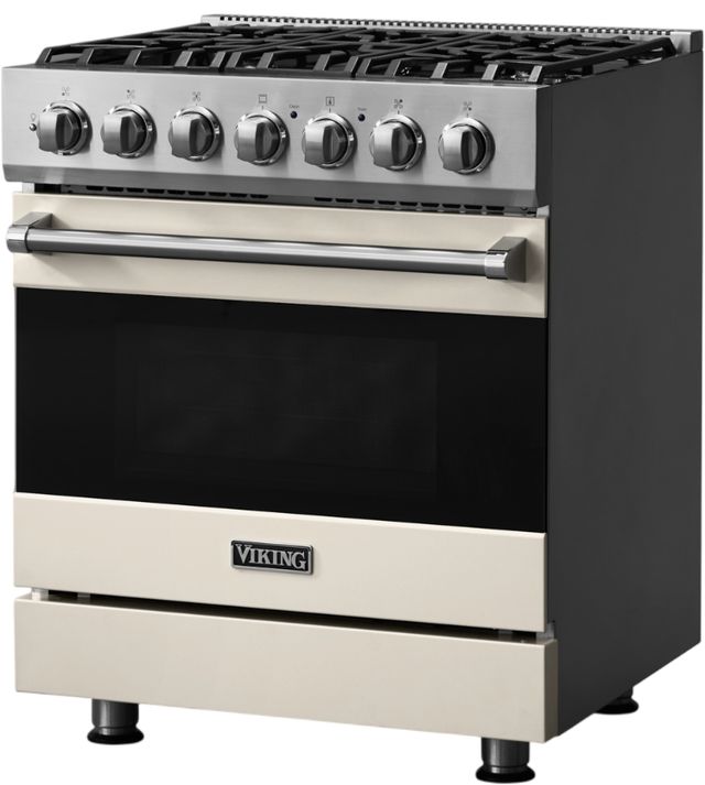 Viking® 3 Series 30" Pure White Pro Style Natural Gas Range-3