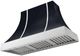AGA Cascade 48" Gloss Black Wall Mounted Range Hood with Polished Chrome Trim-0