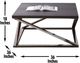 Steve Silver Co. Aegean Brown Cocktail Table with Black Nickel Base-2