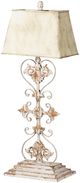 A & B Home Distressed White/Gold Table Lamp-1