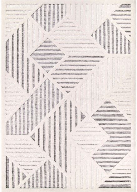 Orian Crochet Glass House Natural Gray 5'x8' Area Rug-0