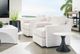 Vanguard® Furniture Chadwick White Stone Outdoor End Table with Black Base-1