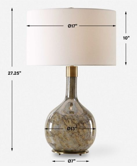 Uttermost® Rhine Brown Glass Table Lamp-2