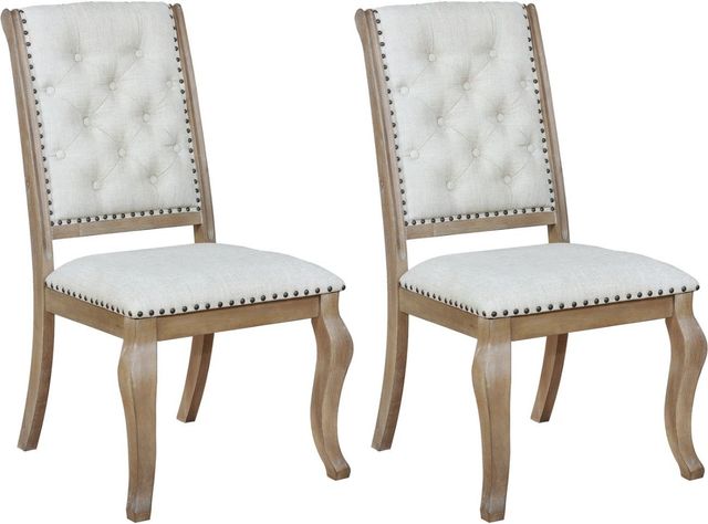 Coaster® Brockway 2-Piece Cream/Barley Brown Side Chairs-0