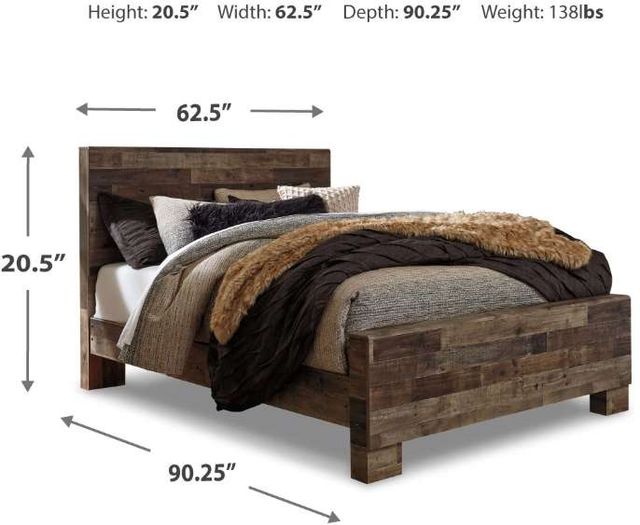 Benchcraft® Derekson Multi Gray Queen Panel Bed-1