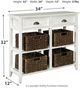 Signature Design by Ashley® Oslember White Console Sofa Table-2